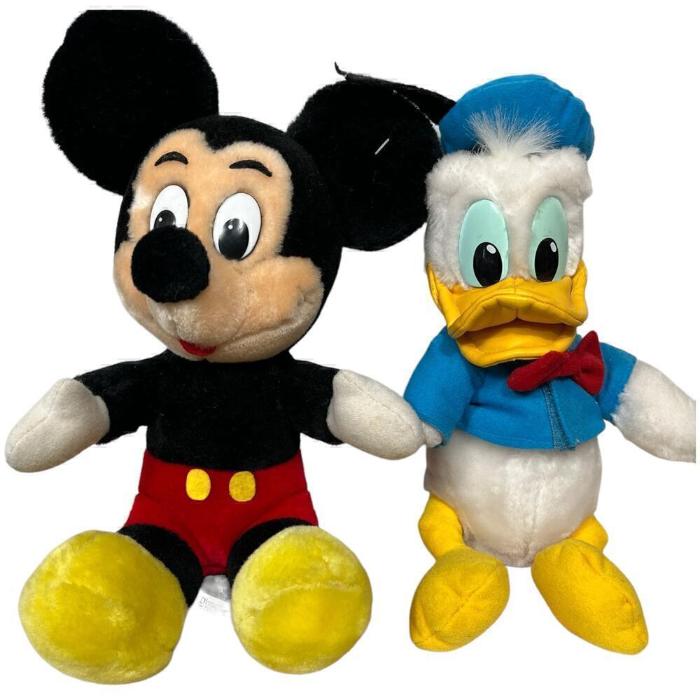 Vintage Walt Disney World Mickey Mouse And Donald Duck Stuff Animal